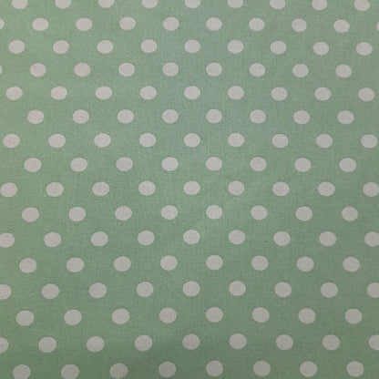 100% Cotton Green Spotted Cotton Dressmaking Fabric