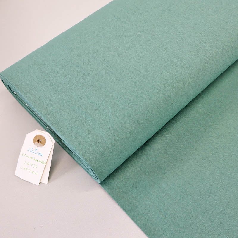 Dressmaking Stonewashed Cotton - Mint
