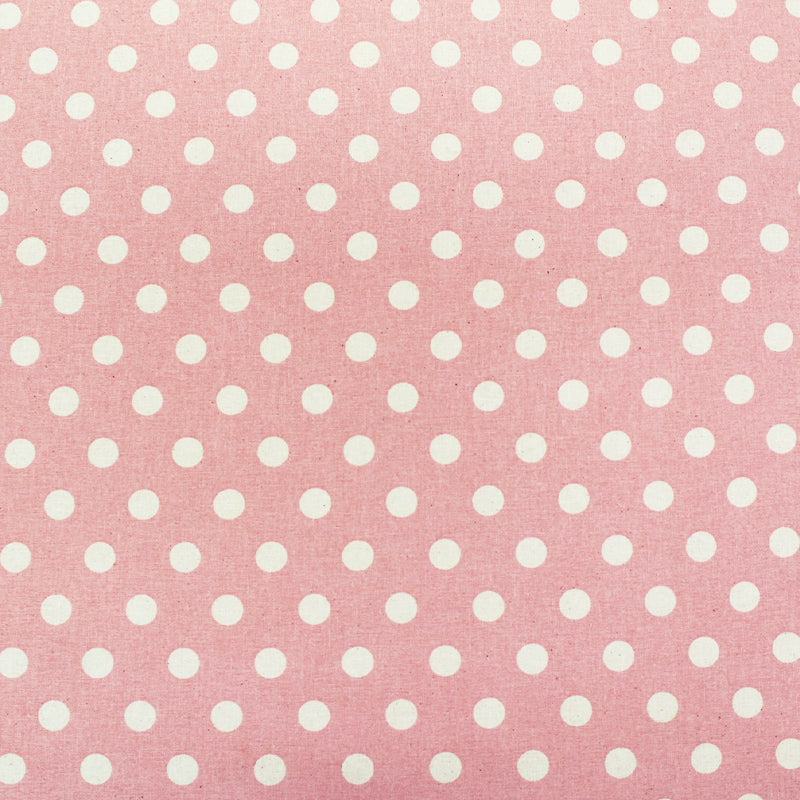 100% Cotton   Pink Spotted Stonewashed Cotton Fabric