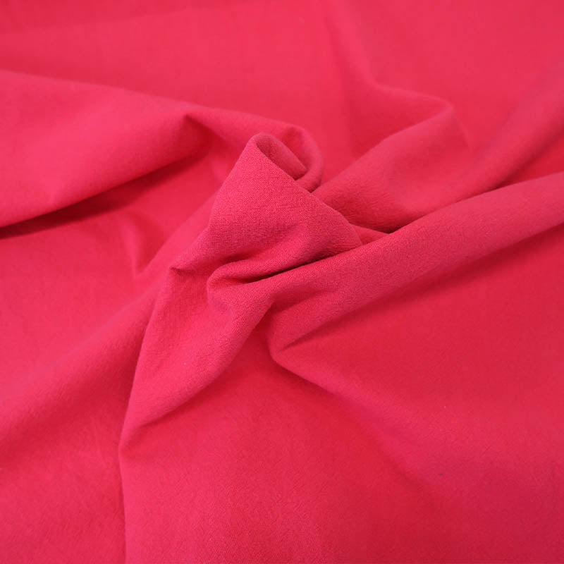 100% Cotton Red Stonewashed Cotton Fabric