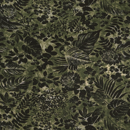 Dressmaking Viscose - Green - Busy Garden