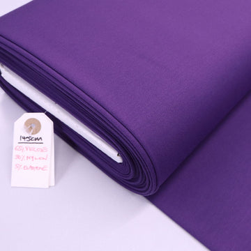 65% Viscose 30% Nylon 5% Elastane Purple Ponte De Roma Fabric