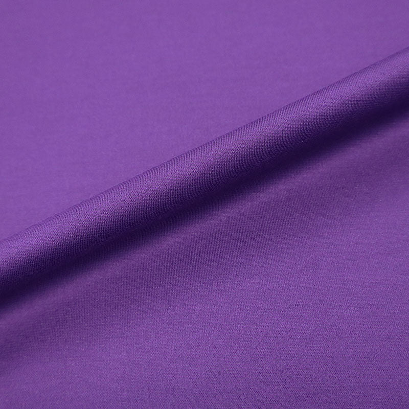 65% Viscose 30% Nylon 5% Elastane Purple Ponte De Roma Fabric