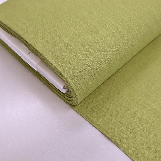 75% Linen 25% Cotton  Light Green Linen Fabric