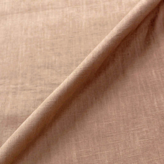 Pale Brown Linen Fabric 75% linen 25% cotton 