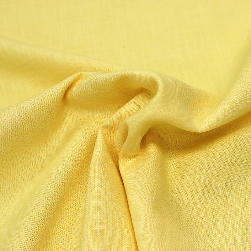 75% Linen 25% Cotton Yellow Linen Dressmaking Fabric
