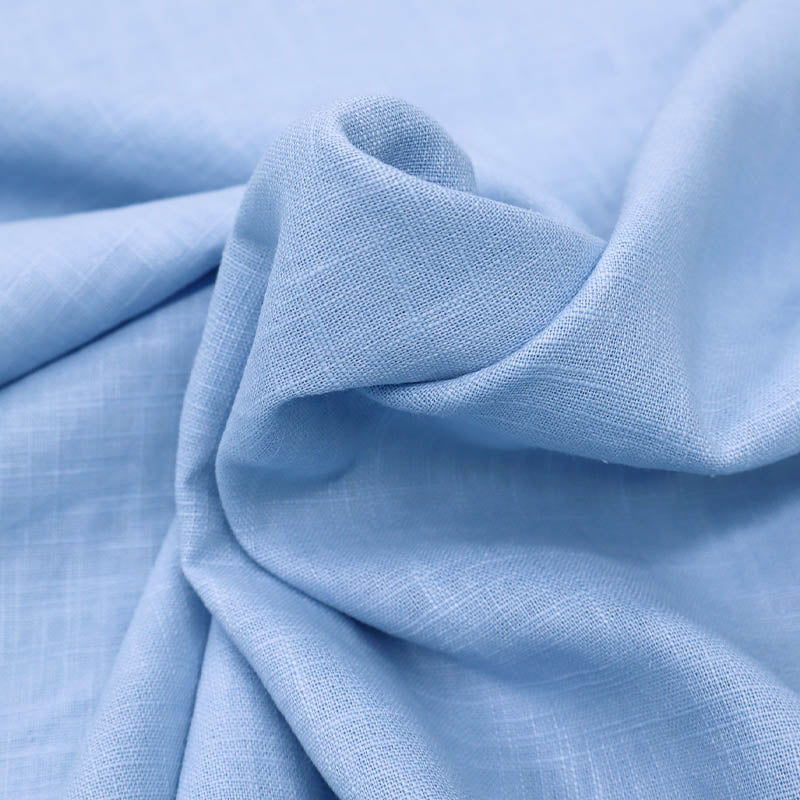 75% Cotton 25% Linen Sky Blue Linen Blend Fabric