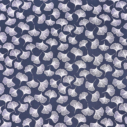 Dressmaking COTTON LAWN - Falling Ginkgo - Navy