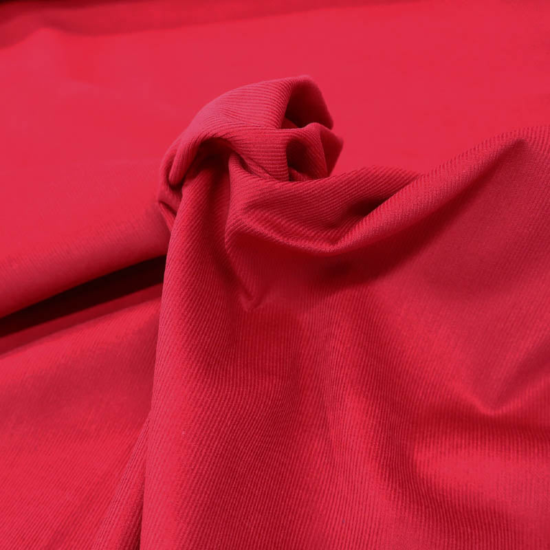 Dressmaking Cotton Needlecord - Red