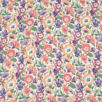 Dressmaking Floral Cotton Lawn - Pansy
