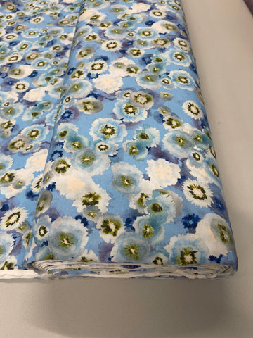 Cotton Elastane Jersey - Watercolour Flower