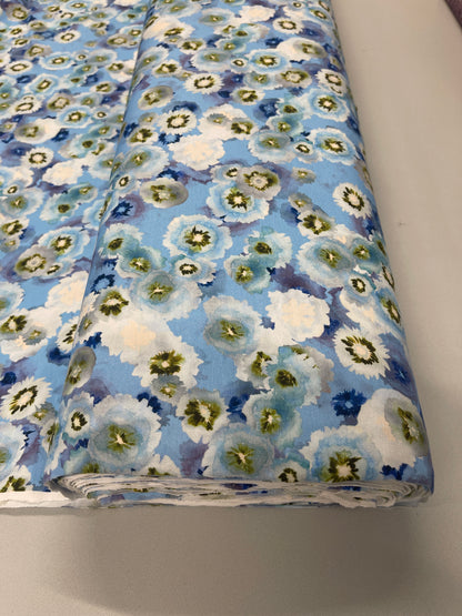 Cotton Elastane Jersey - Watercolour Flower