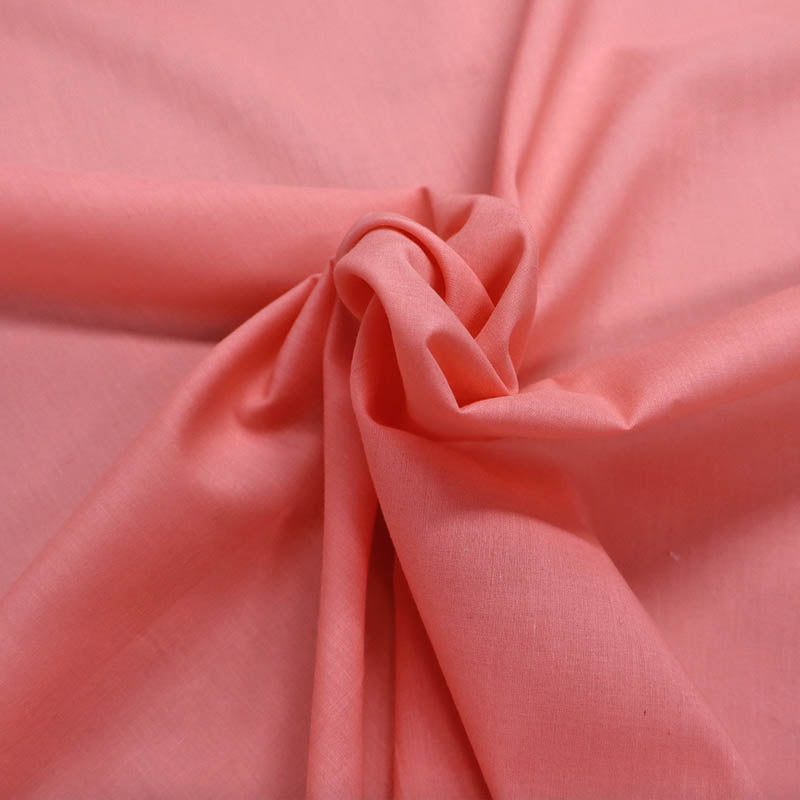 100% Cotton Voile Dressmaking Fabric - Coral Pink