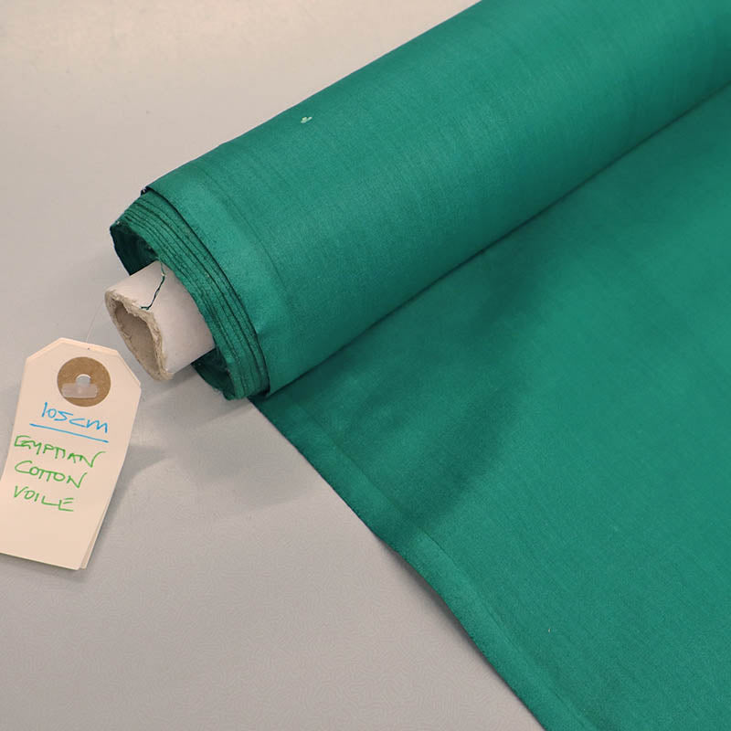 Egyptian Cotton Voile - Emerald Green
