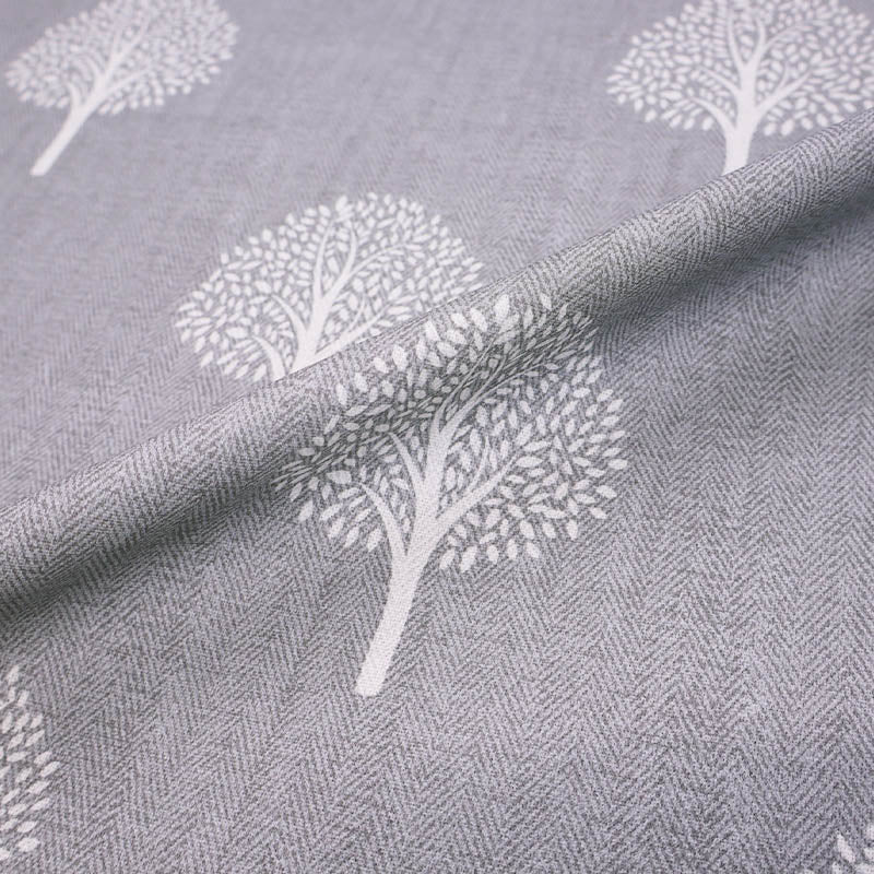 100% Cotton Emily Bond Fabric - Grey Yew Tree Print