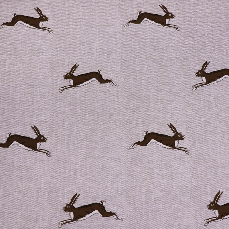 100% Cotton Emily Bond Fabric - Brown Hare Print