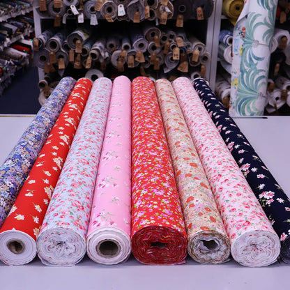 Floral Cotton - Vera - Red