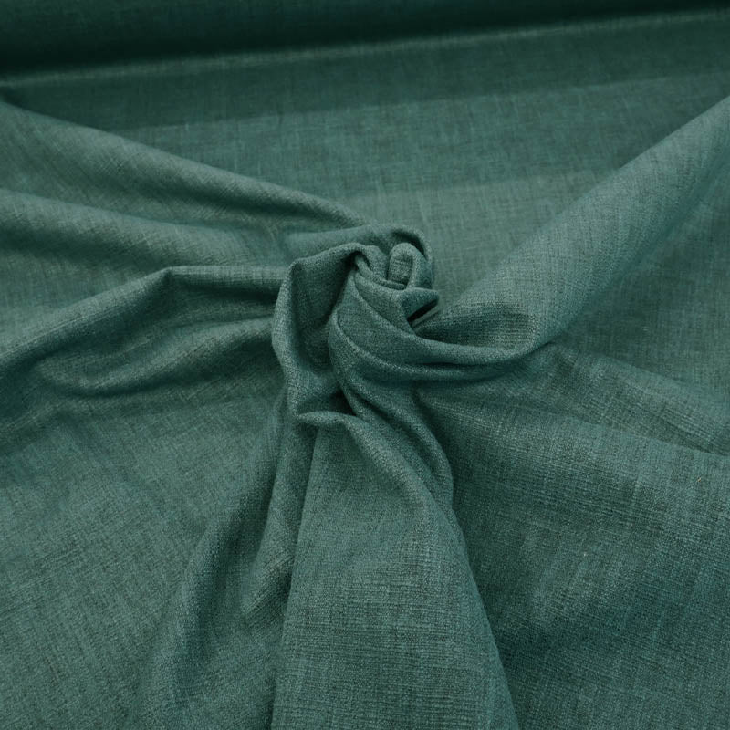 54% BCI Cotton 46% Polyester Plain Furnishing Fabric - Dark Green