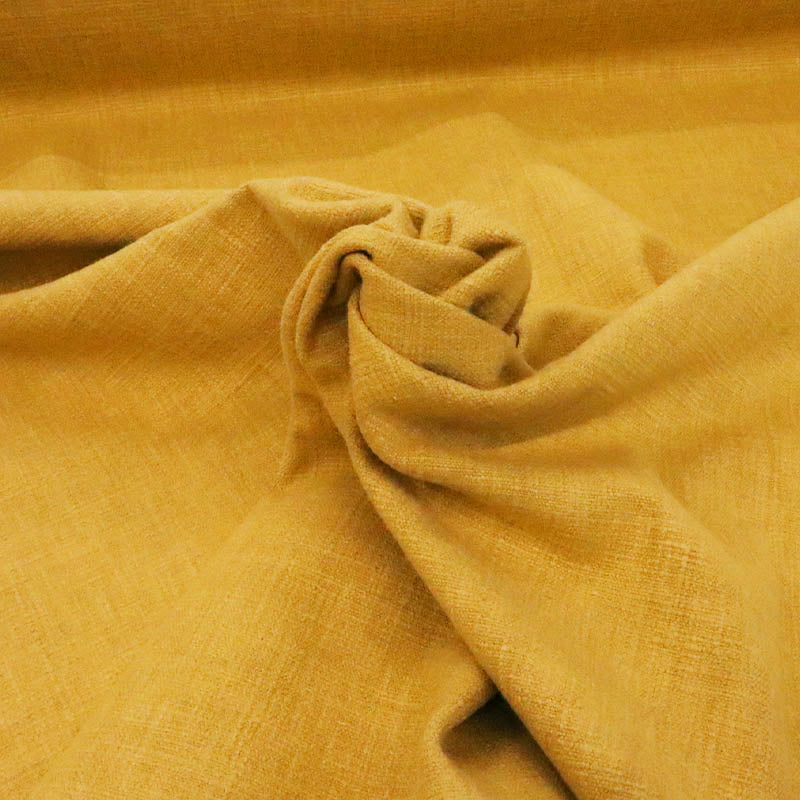 54% BCI Cotton 46% Polyester Plain Furnishing Fabric - Yellow