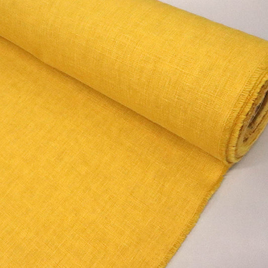 54% BCI Cotton 46% Polyester Plain Furnishing Fabric - Yellow
