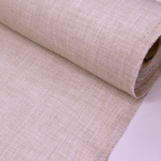 100% Recycled Polyester Beige Herringbone Fabric
