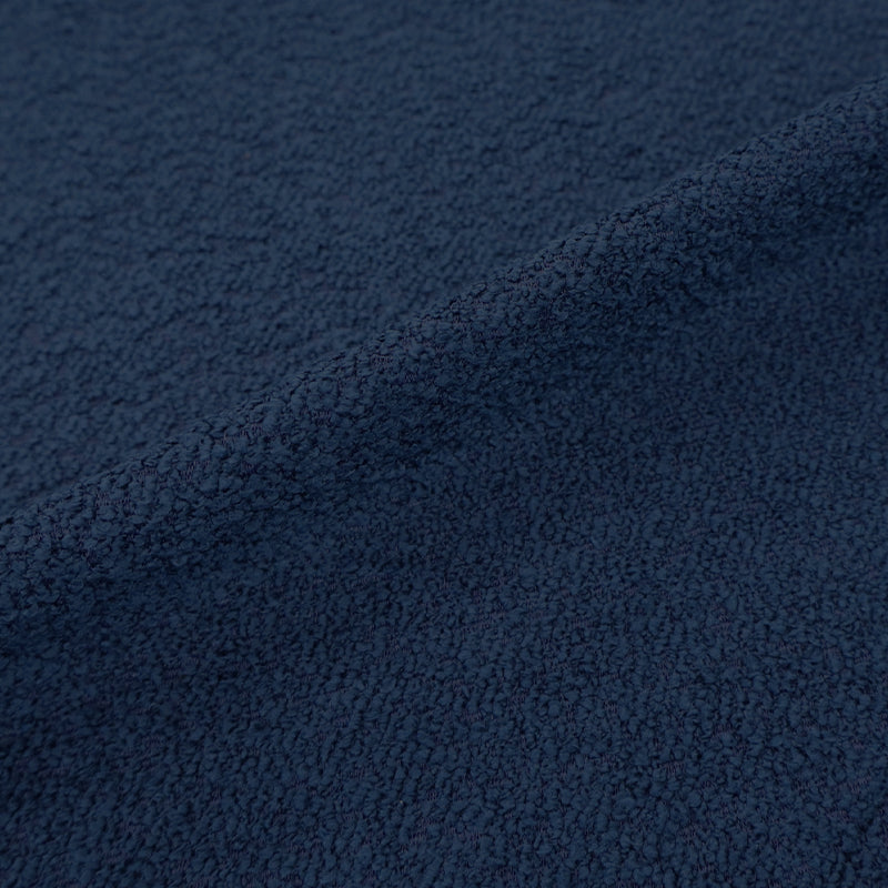 94% Polyester 6% Cotton Furnishing Boucle Fabric - Navy Blue