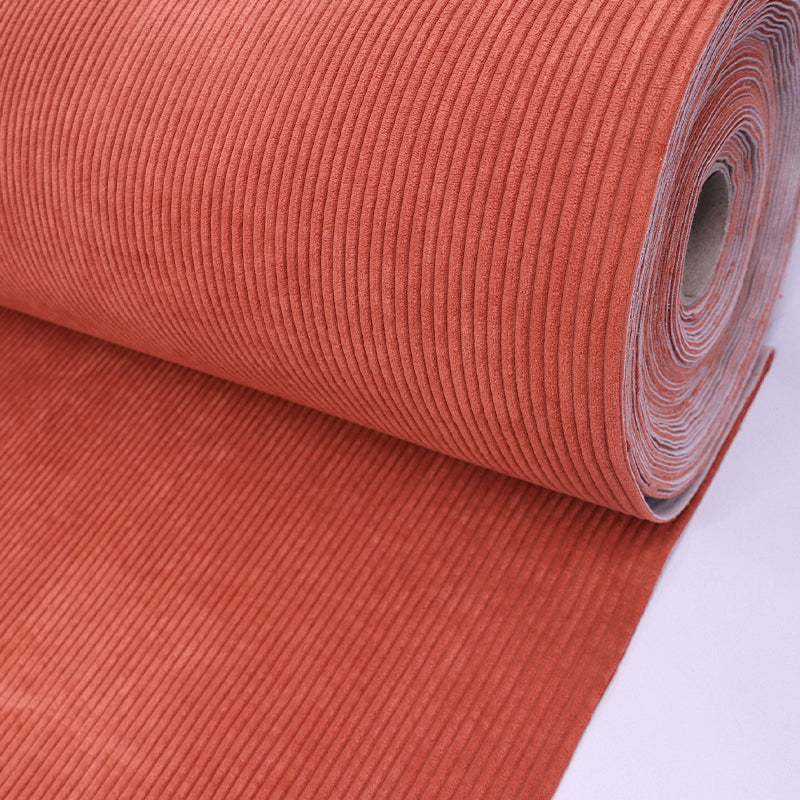 100% Polyester Furnishing Corduroy Fabric - Burnt Orange