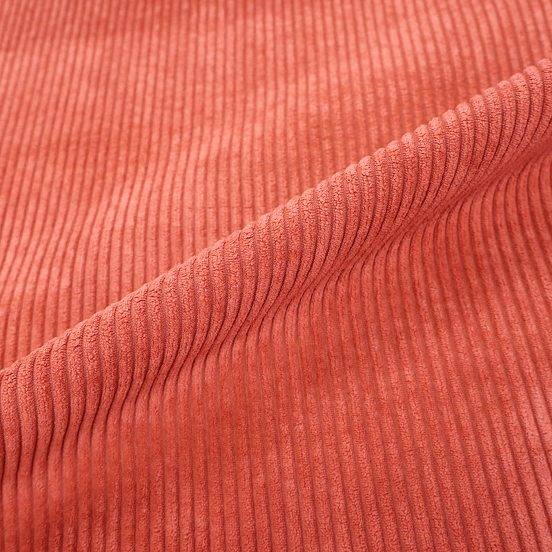 100% Polyester Furnishing Corduroy Fabric - Burnt Orange