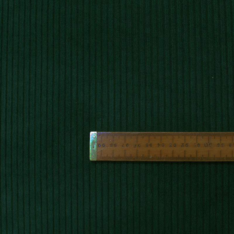 100% Polyester   Dark Green Brushed Back Corduroy Fabric