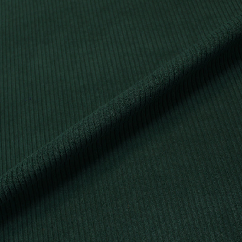 100% Polyester   Dark Green Brushed Back Corduroy Fabric
