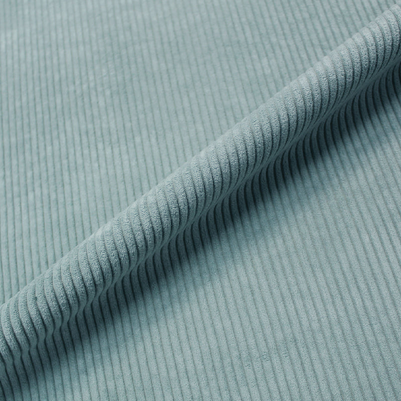 100% Polyester   Pale Blue Brushed Back Corduroy Fabric