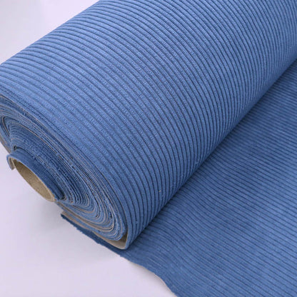 100% Polyester Denim Blue Furnishing Corduroy Fabric