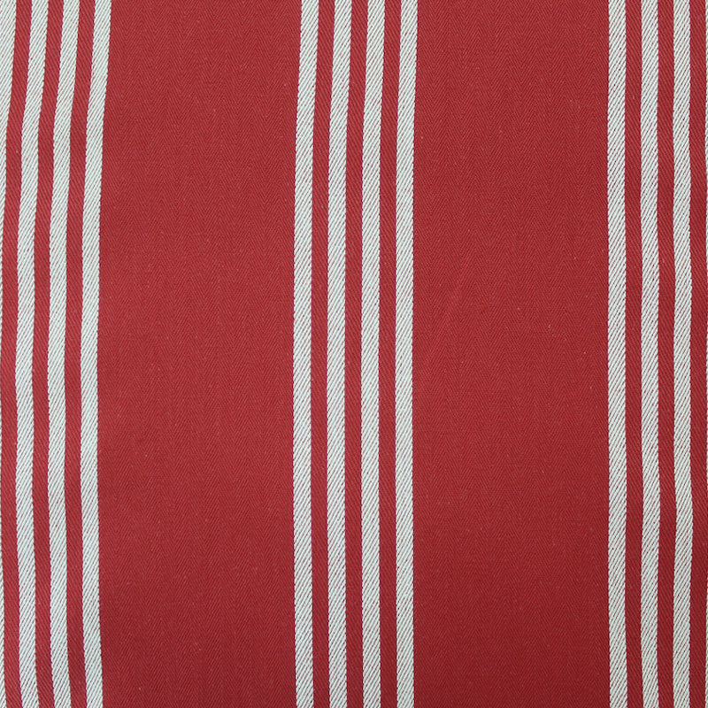 65CM REMNANT Furnishing Cotton - Smart Stripe - Russel Red