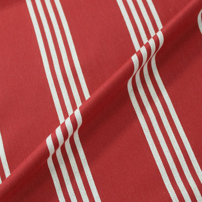 65CM REMNANT Furnishing Cotton - Smart Stripe - Russel Red