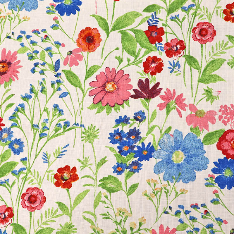 100% Cotton - White - Wild Garden
