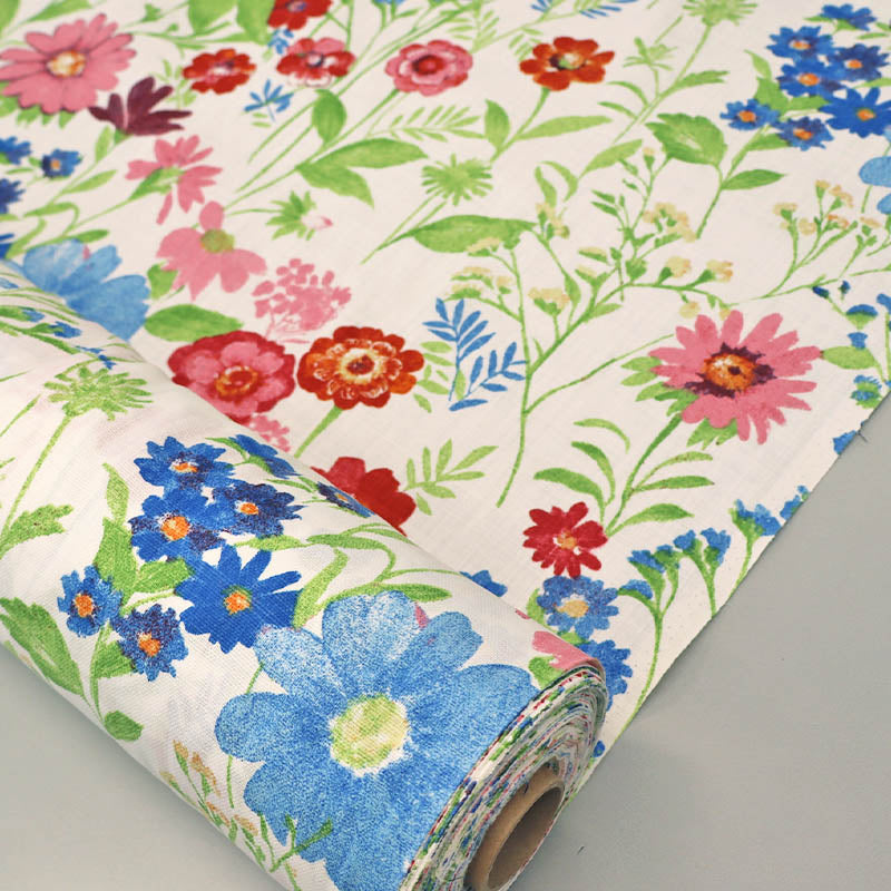 100% Cotton - White - Wild Garden