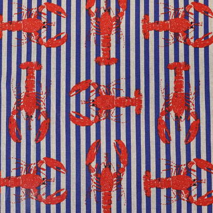 Furnishing Cotton Panama - Stripe - Lobster