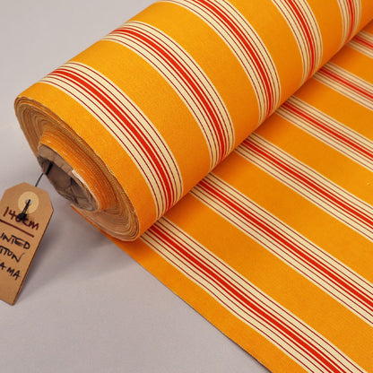 Furnishing Panama - Stripes -Tangerine and Red