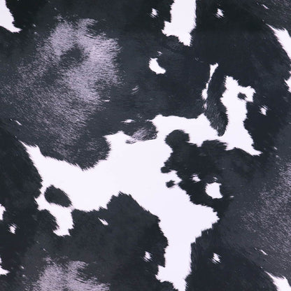 100% Polyester Black and White Cow Print Velvet Furnishing Fabric