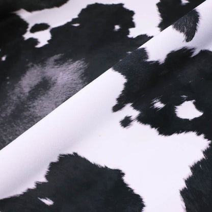 100% Polyester Black and White Cow Print Velvet Furnishing Fabric