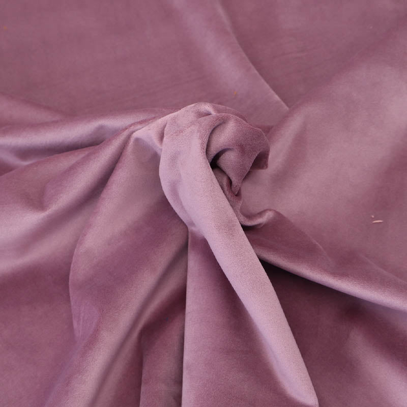 100% Polyester Heather Pink Velvet Fabric for furnishing and dressmaking 