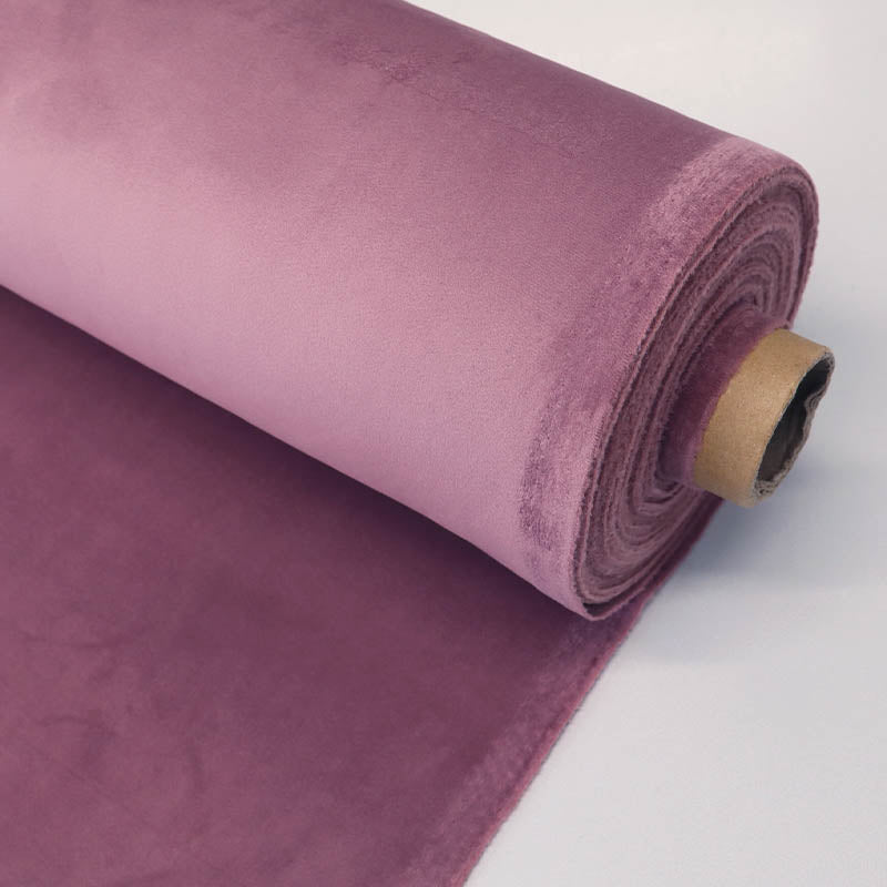 100% Polyester Heather Pink Velvet Fabric for furnishing and dressmaking 