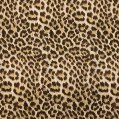 Brown velvet leopard print furnishing and upholstery fabric