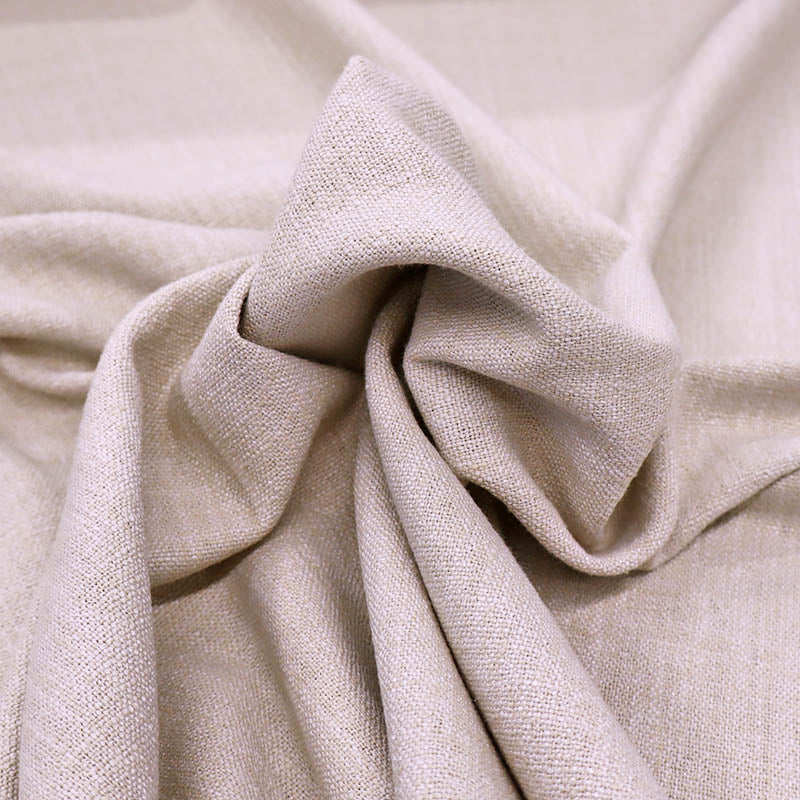 85% Polyester 15% cotton Oatmeal Off White Plain Furnishing & Upholstery Fabric