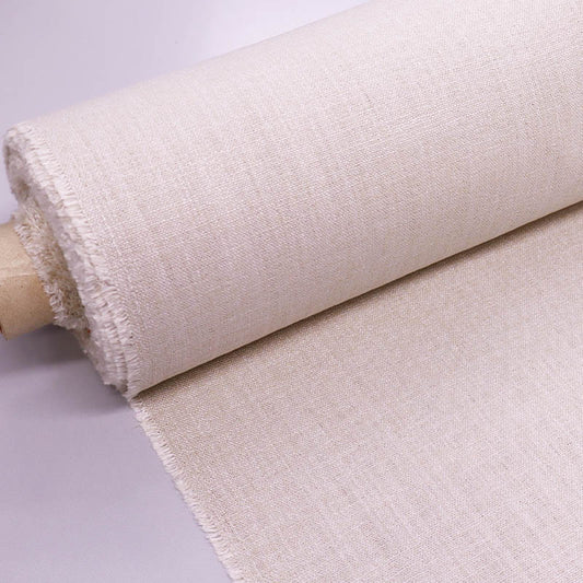 85% Polyester 15% cotton Oatmeal Off White Plain Furnishing & Upholstery Fabric