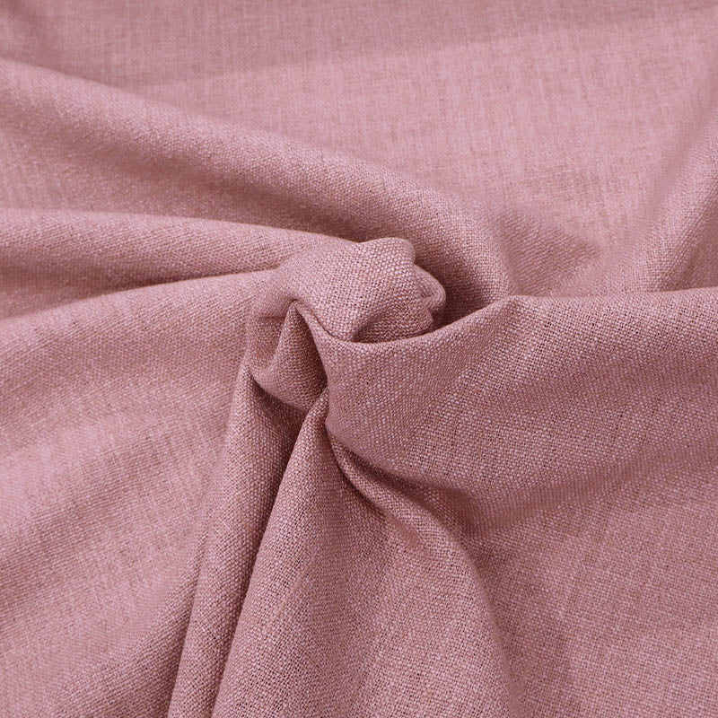 15% cotton 85% polyester Plain Pink Furnishing & Upholstery Fabric
