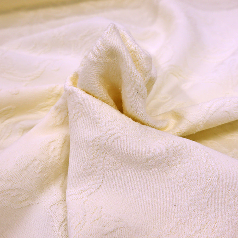 100% Cotton Cream Floral Jacquard Furnishing Fabric