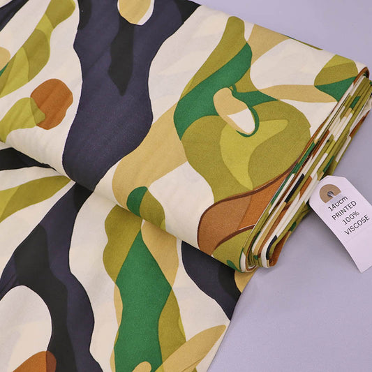 Great Value - Viscose - Green - Flowing Camo