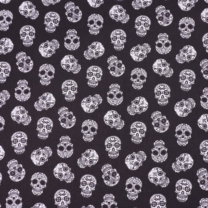 Great Value - Wide Width Cotton - Black - Sugar Skulls