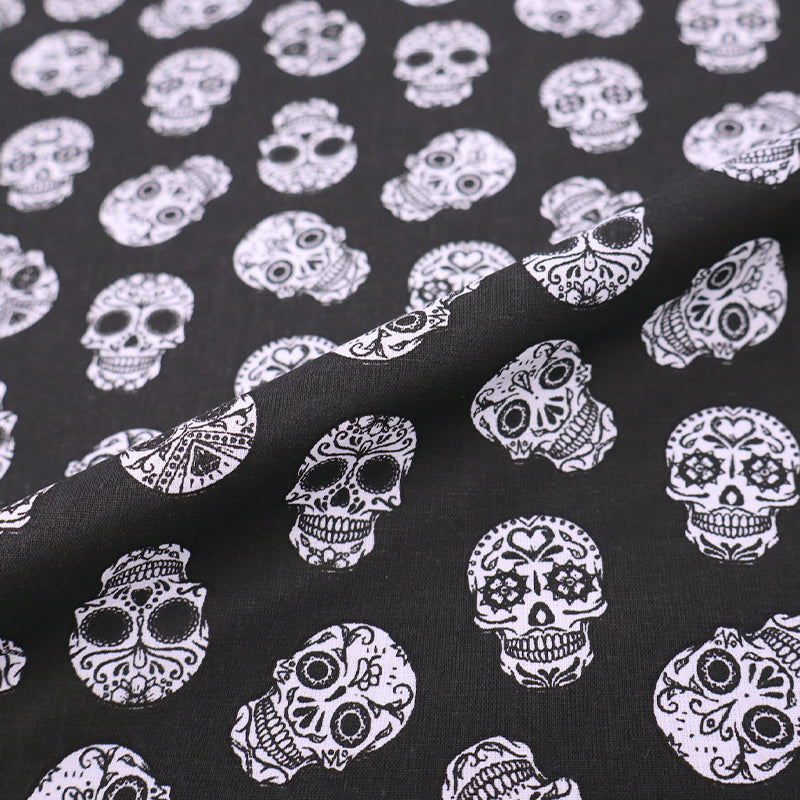 Great Value - Wide Width Cotton - Black - Sugar Skulls
